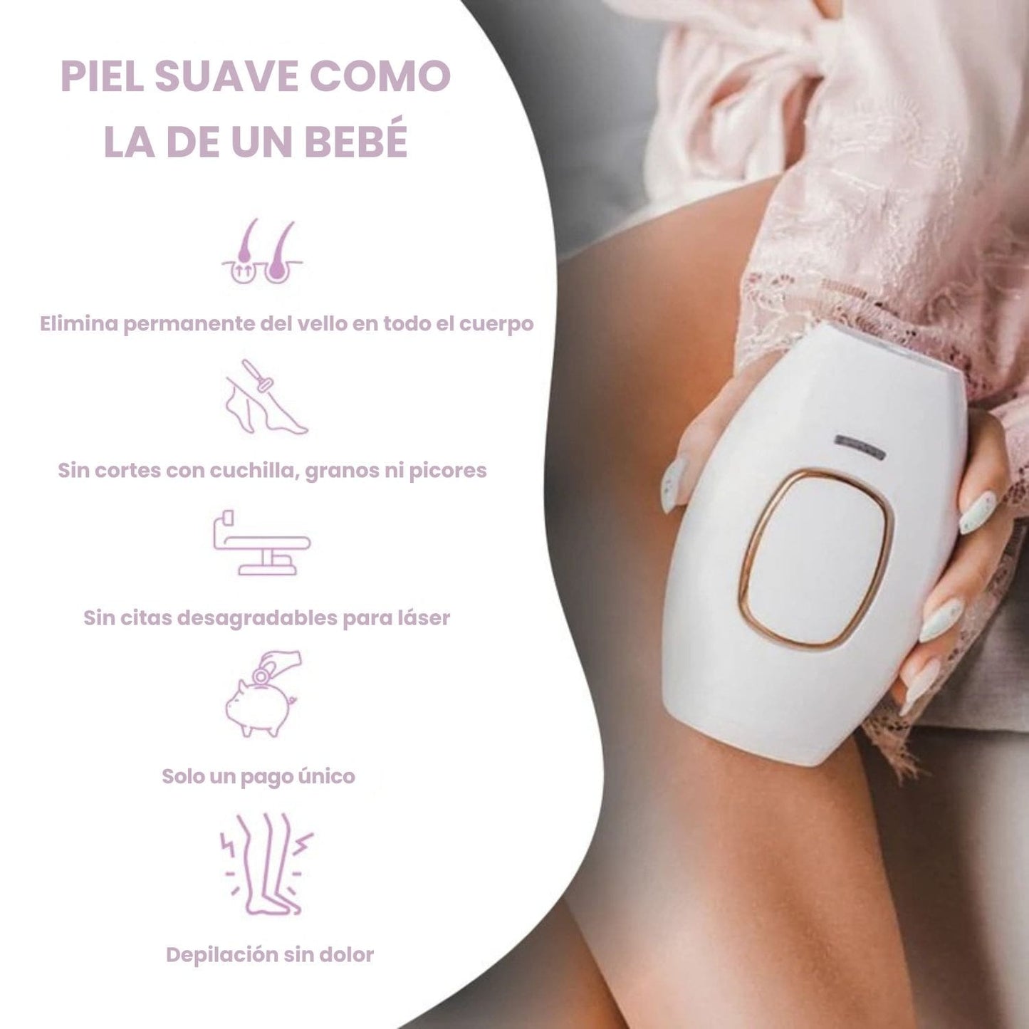 DEPILADORA LÁSER PERMANENTE